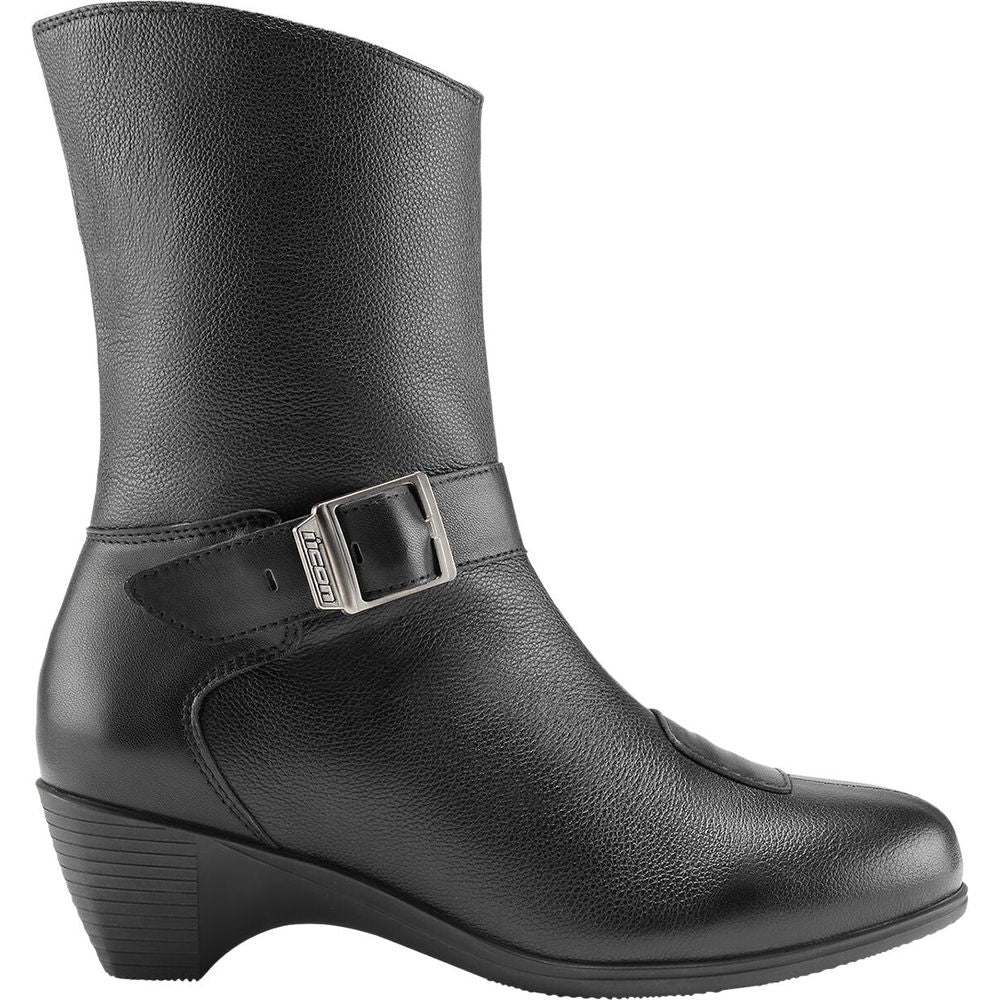 Icon Tuscadero Ladies CE Boots Black  - FREE UK Shipping, FREE 365 Day Returns | Moto Central