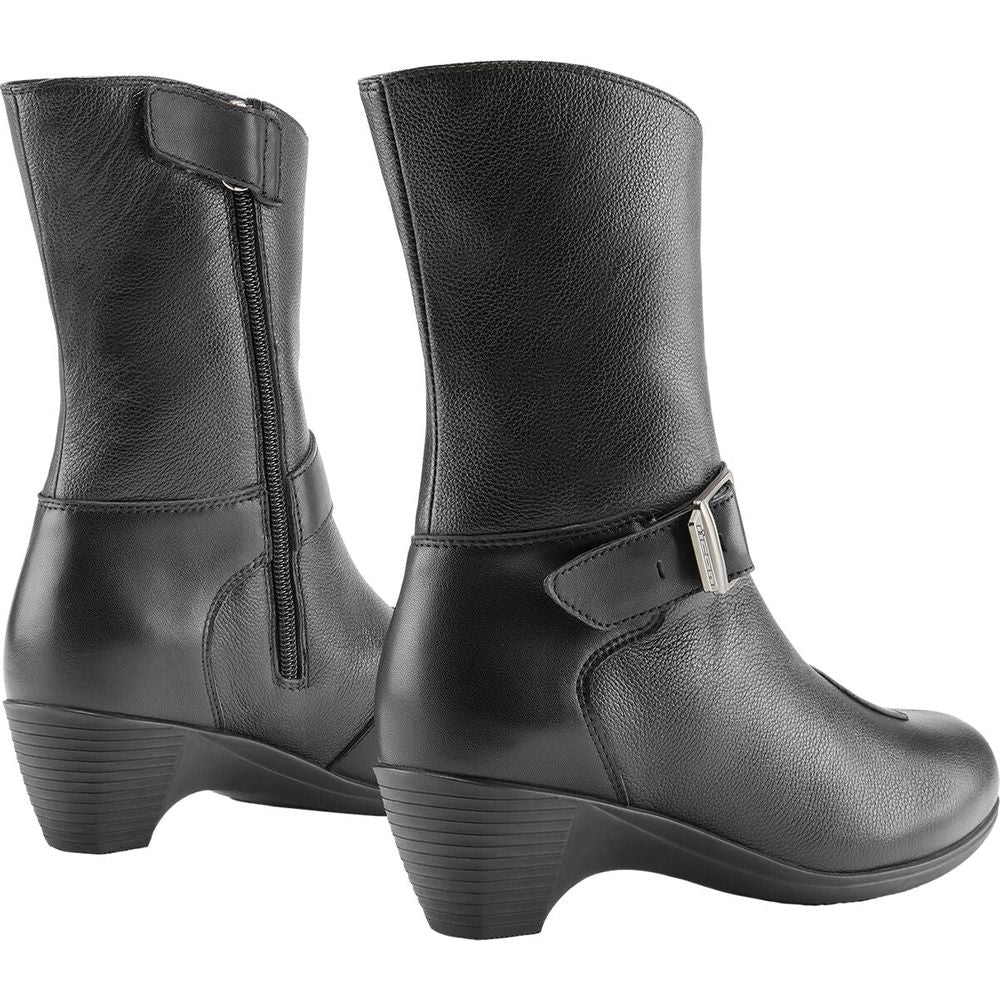 Icon Tuscadero Ladies CE Boots Black  - FREE UK Shipping, FREE 365 Day Returns | Moto Central