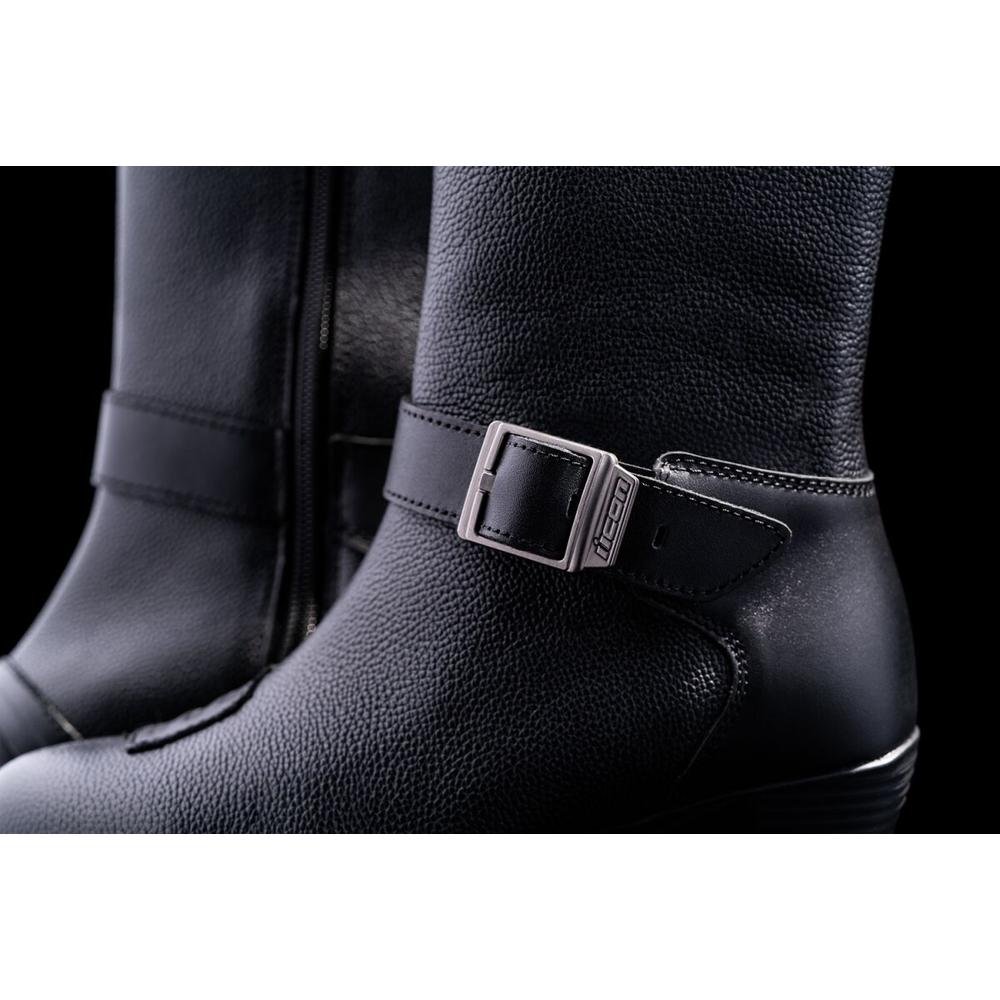 Icon Tuscadero Ladies CE Boots Black  - FREE UK Shipping, FREE 365 Day Returns | Moto Central