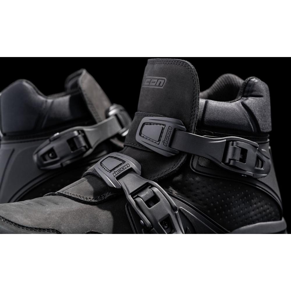 Icon Slabtown Waterproof Boots Black - FREE UK Shipping, FREE 365 Day Returns | Moto Central