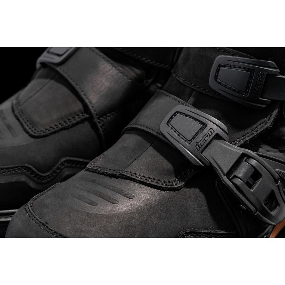 Icon Slabtown Waterproof Boots Black - FREE UK Shipping, FREE 365 Day Returns | Moto Central