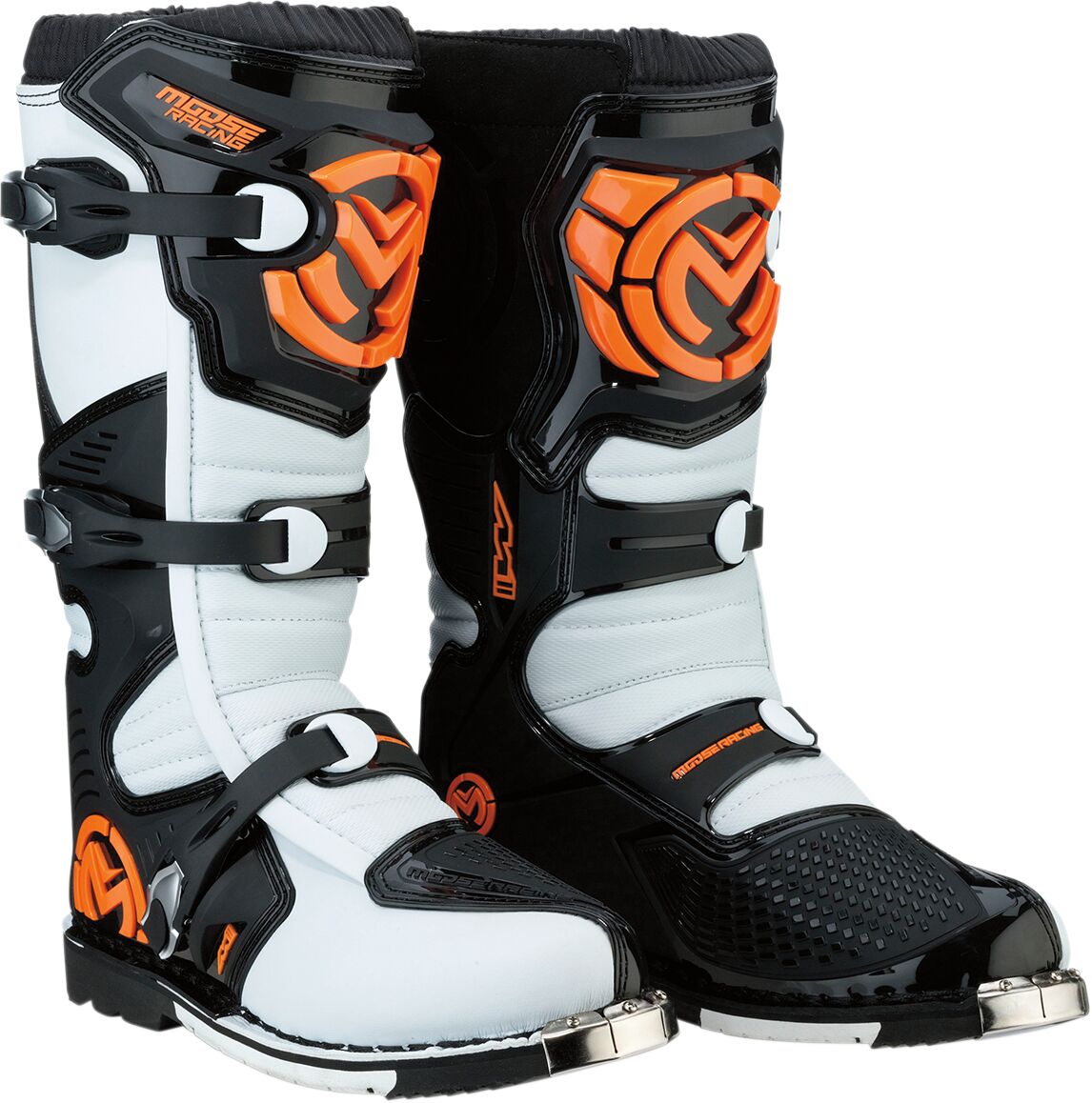 Moose Racing S18 M1.3 MX Boots Orange / White