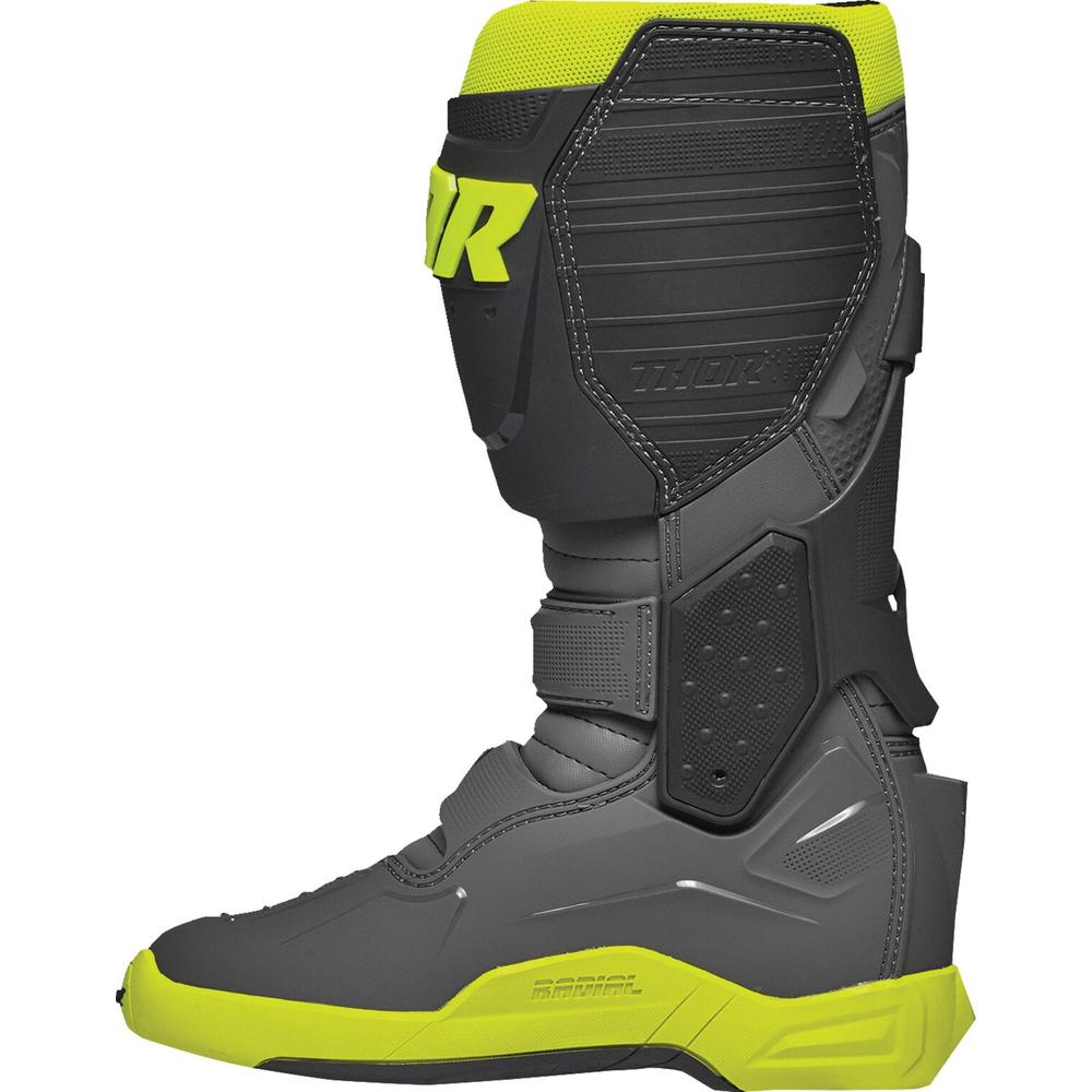 Thor Radial MX Boots Grey / Fluo Yellow