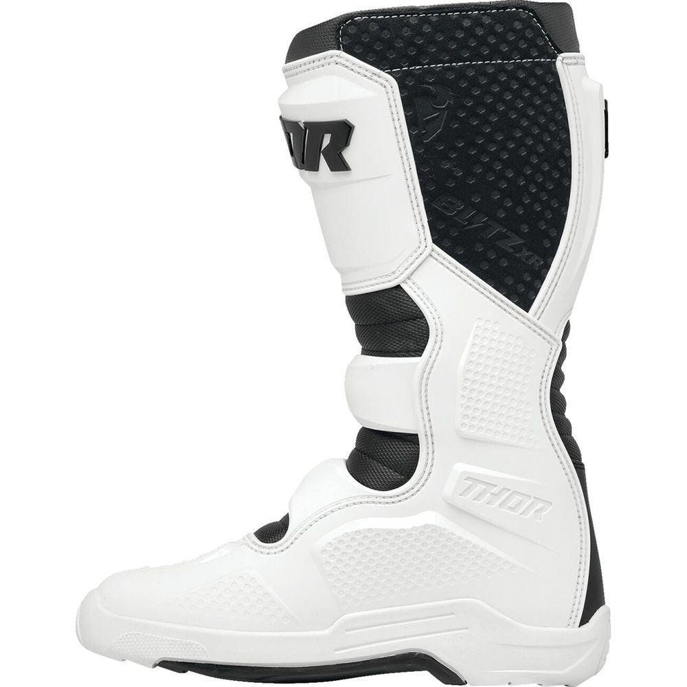 Thor Blitz XR Boots White / Black - FREE UK Shipping, FREE 365 Day Returns | Moto Central