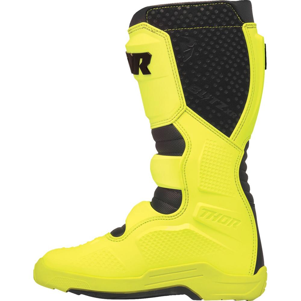 Thor Blitz XR Boots Acid Yellow / Black - FREE UK Shipping, FREE 365 Day Returns | Moto Central