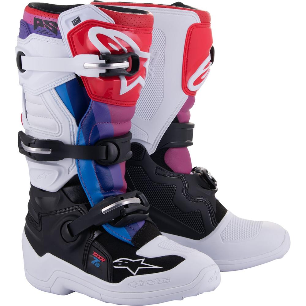 Alpinestars Tech 7S Youth Boots White / Black / Rainbow