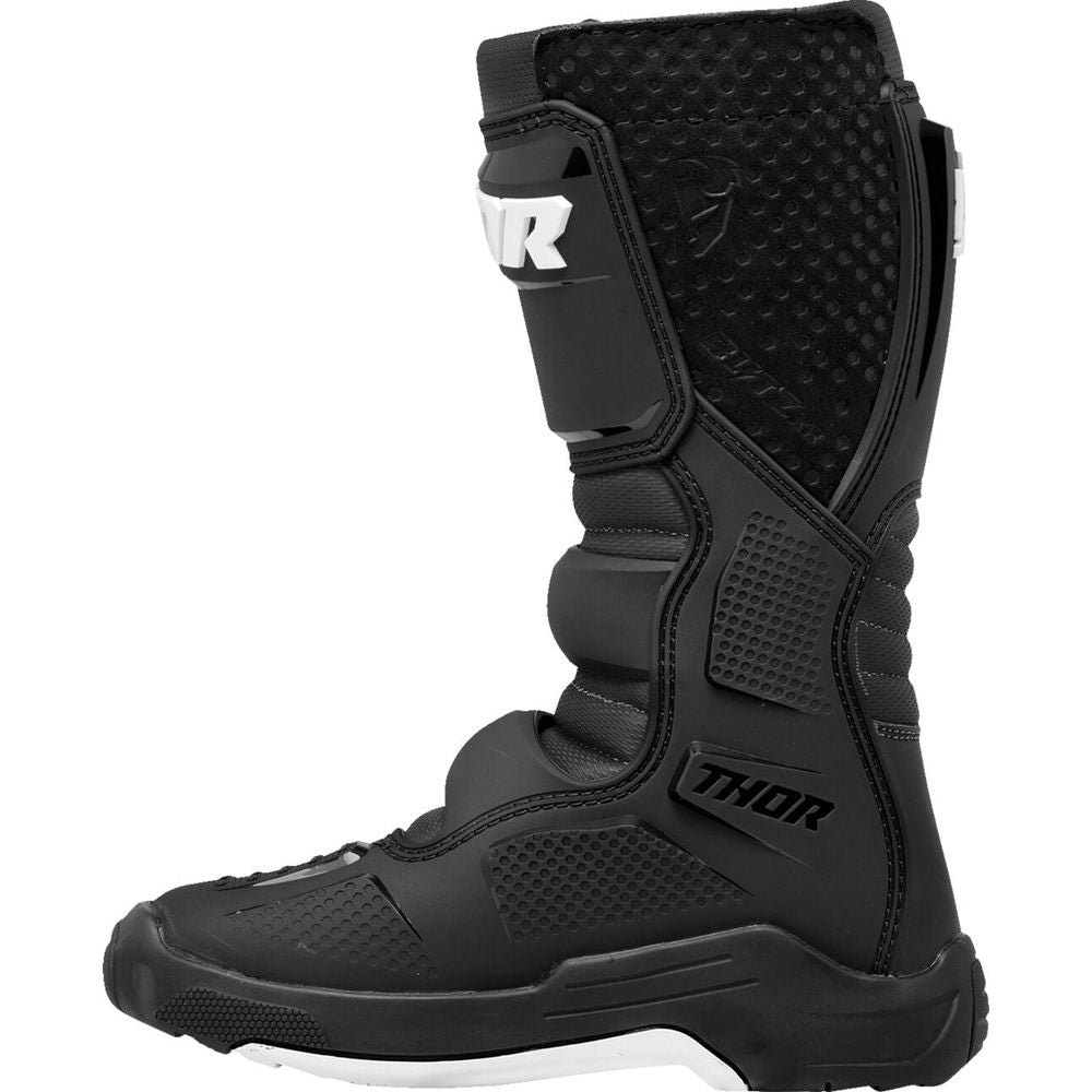 Thor Blitz XR Youth Boots Black / White - FREE UK Shipping, FREE 365 Day Returns | Moto Central