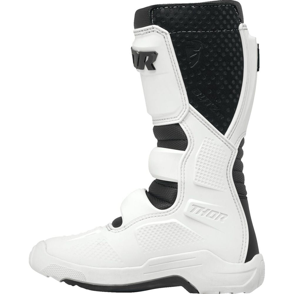 Thor Blitz XR Youth Boots White / Black - FREE UK Shipping, FREE 365 Day Returns | Moto Central