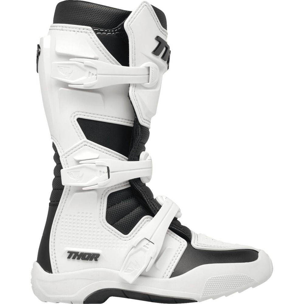 Thor Blitz XR Youth Boots White / Black - FREE UK Shipping, FREE 365 Day Returns | Moto Central