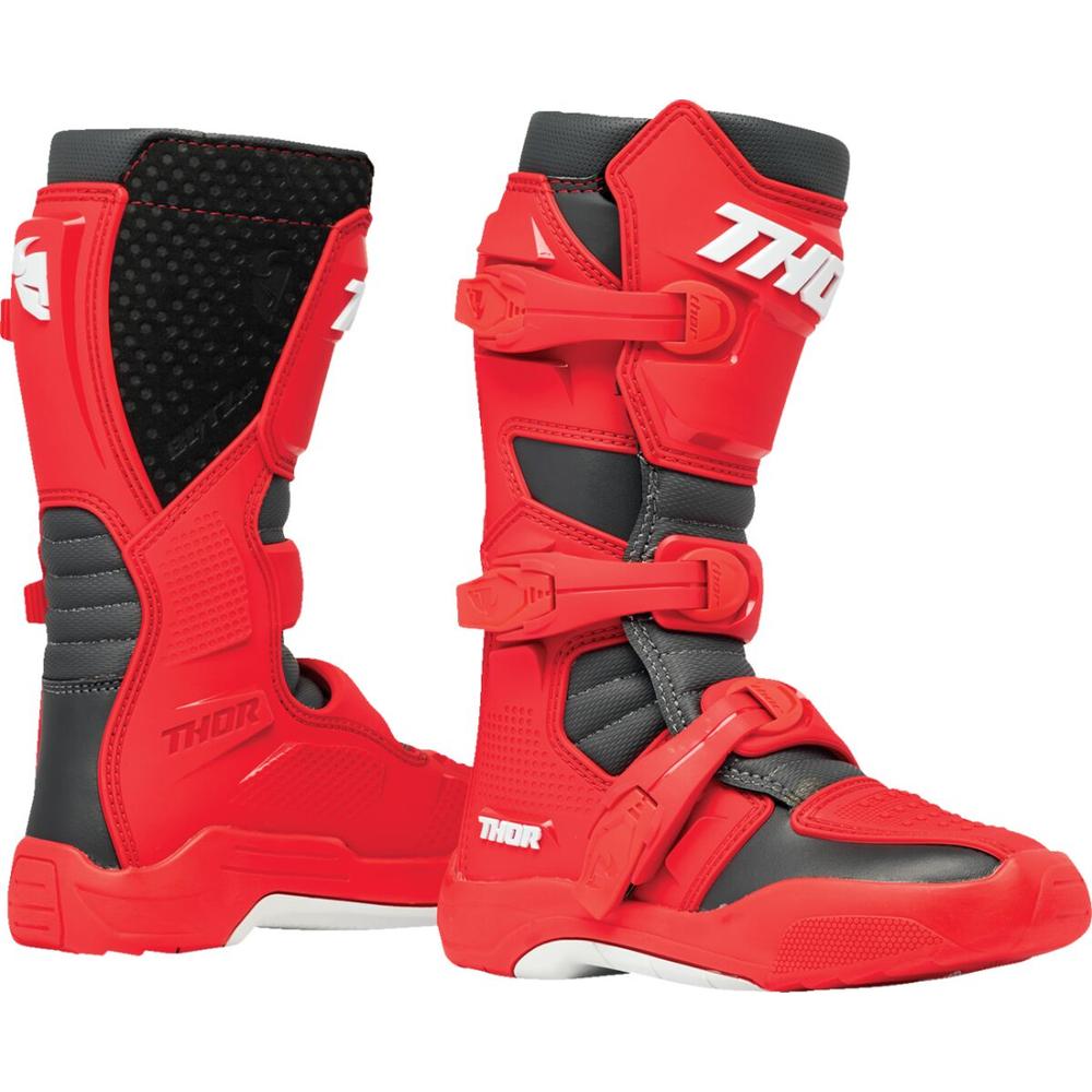 Thor Blitz XR Youth Boots Red / Charcoal