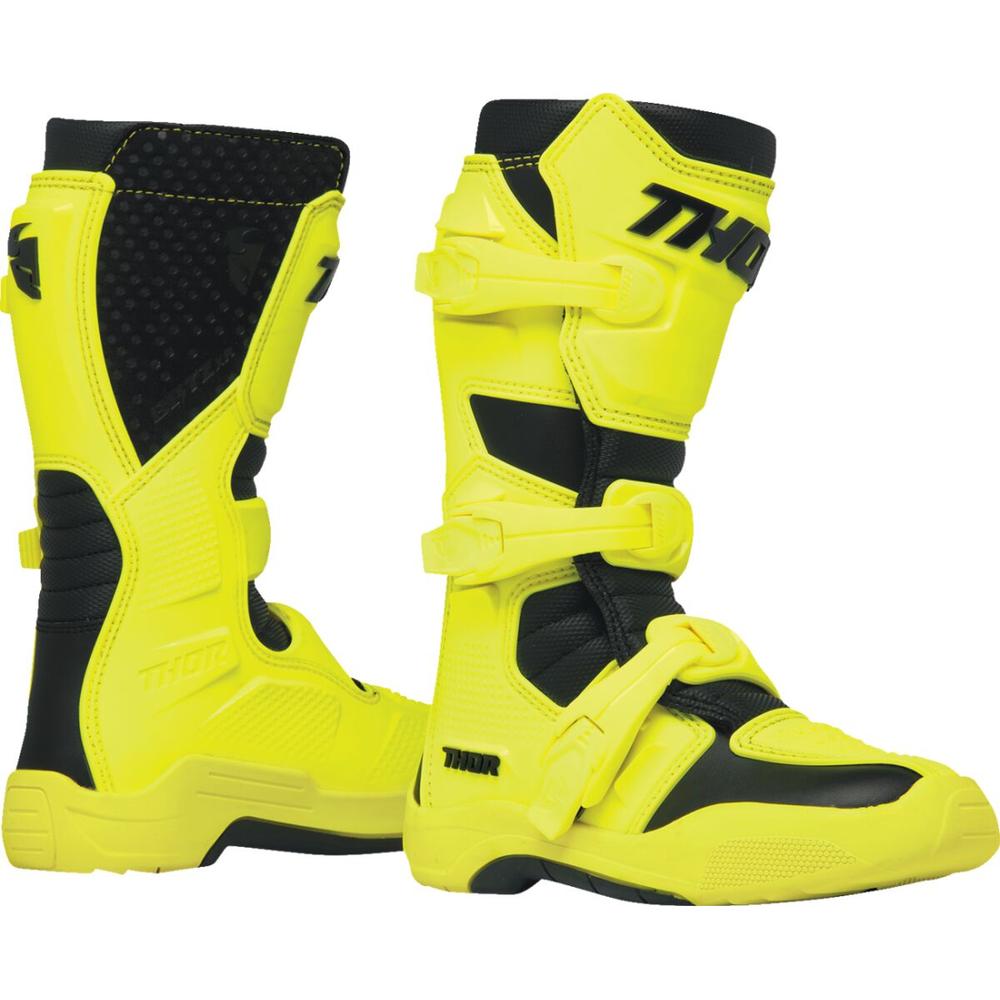 Thor Blitz XR Youth Boots Acid Yellow / Black