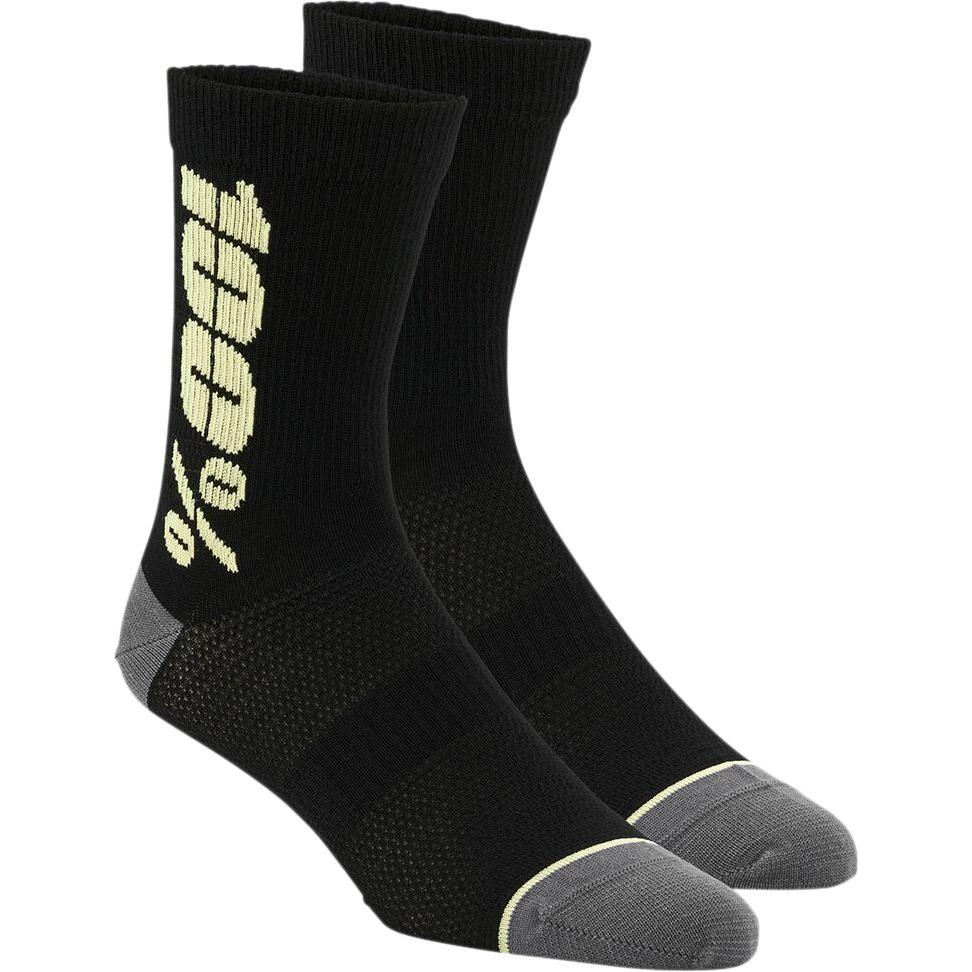 100% Rythym Socks Black / Yellow