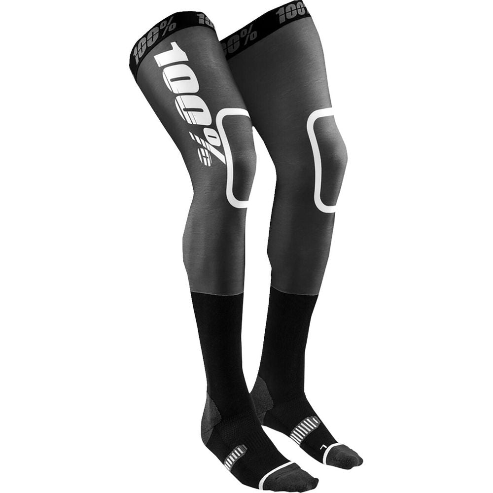 100% REV Knee Brace Performance Moto Socks Black