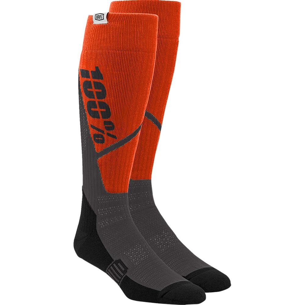 100% Torque Comfort Moto Socks Black / Charcoal / Orange