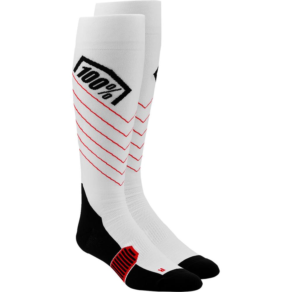 100% Hi-Side Performance Socks White