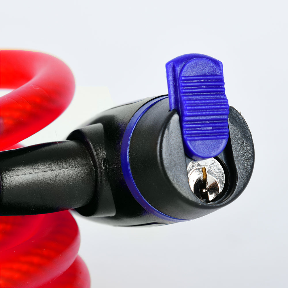 Oxford Cable Lock Red - 1.8m x 12mm - FREE UK Shipping, FREE 365 Day Returns | Moto Central