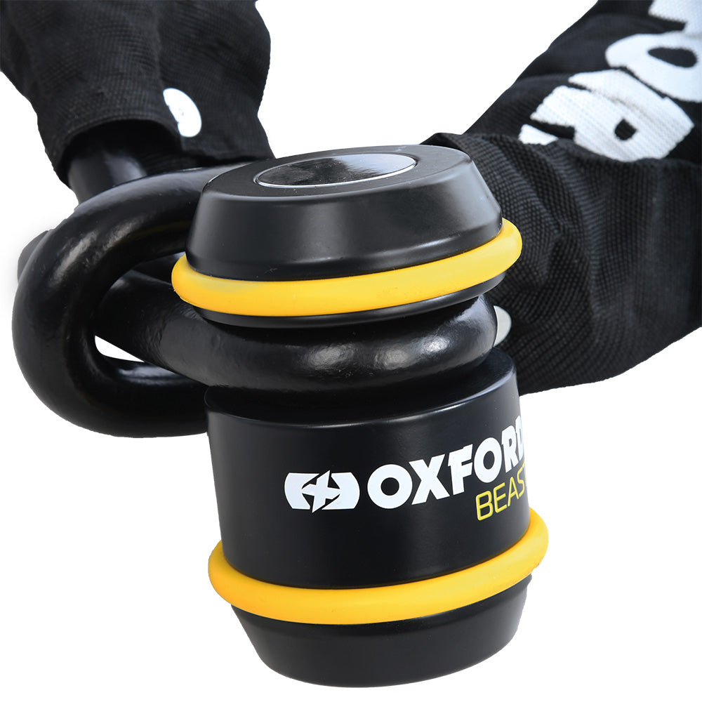 Oxford Beast Lock Black / Yellow - FREE UK Shipping, FREE 365 Day Returns | Moto Central