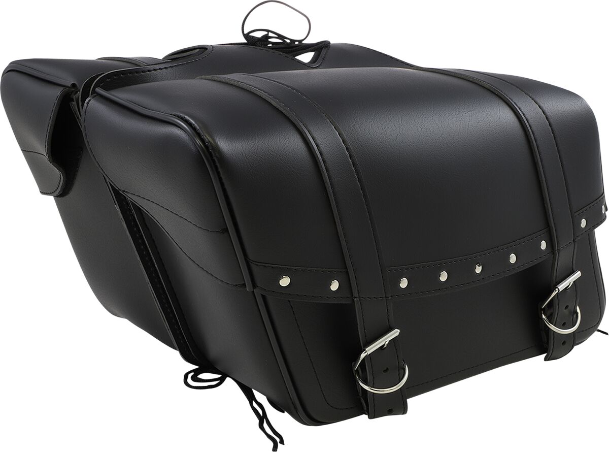 Saddlemen Highwayman Rivet Slant-Style Saddlebags Black - Large  - FREE UK Shipping, FREE 365 Day Returns | Moto Central