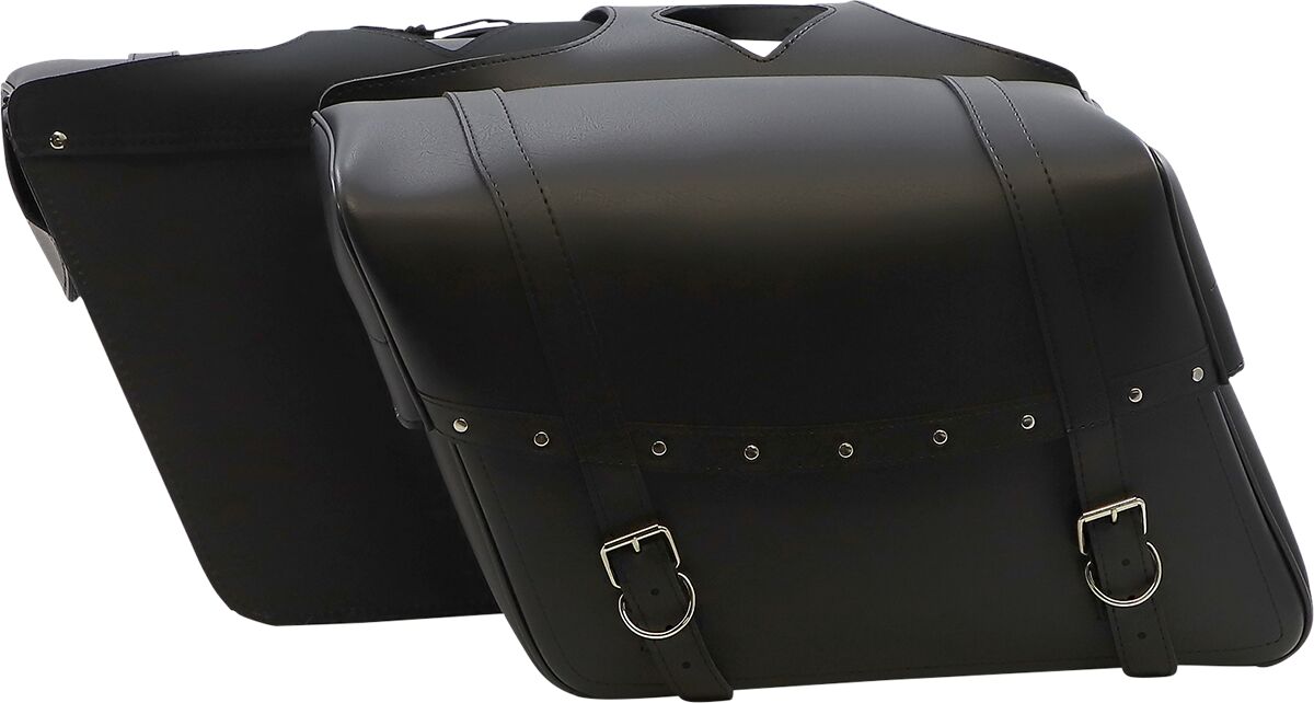 Saddlemen Highwayman Rivet Slant-Style Saddlebags Black - Jumbo  - FREE UK Shipping, FREE 365 Day Returns | Moto Central