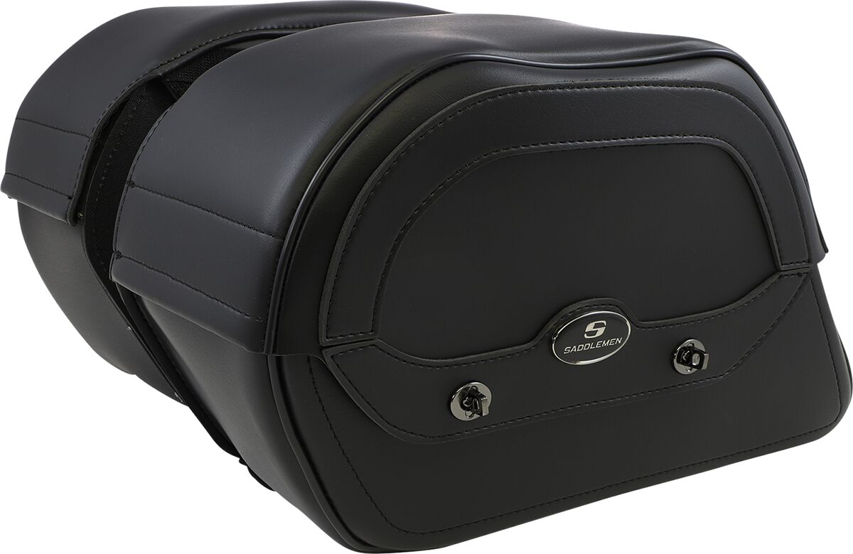 Saddlemen Cruis'n Slant Saddlebags Black - Jumbo - FREE UK Shipping, FREE 365 Day Returns | Moto Central