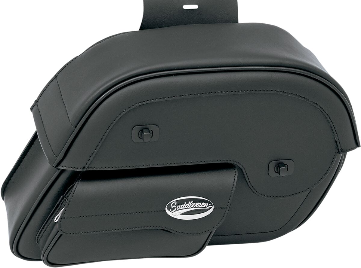 Saddlemen Cruis'n Slant Face Pouch Saddlebags Black - Jumbo  - FREE UK Shipping, FREE 365 Day Returns | Moto Central