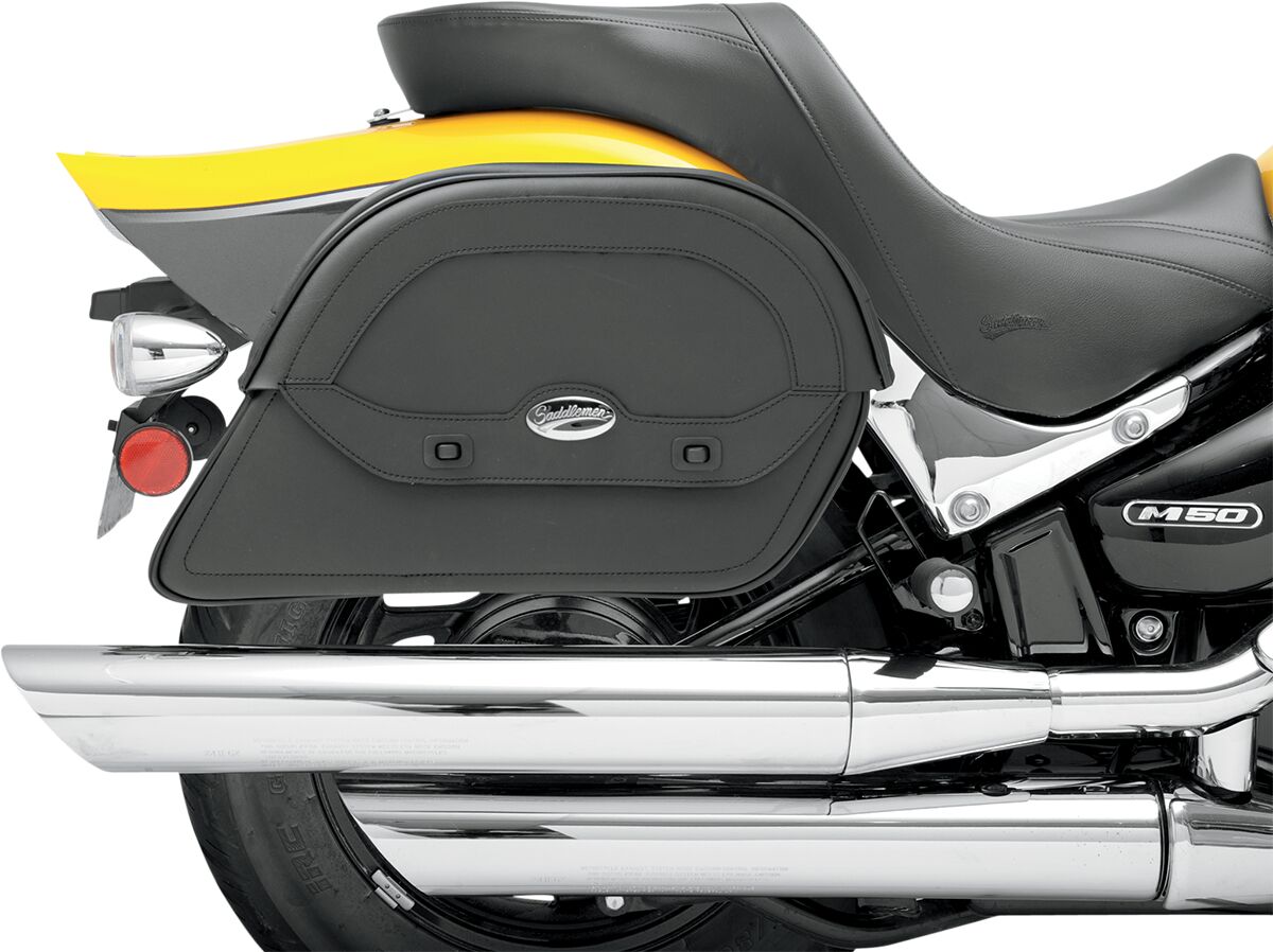 Saddlemen Custom Fit Cruis'n Slant Saddlebags Black - Jumbo - FREE UK Shipping, FREE 365 Day Returns | Moto Central