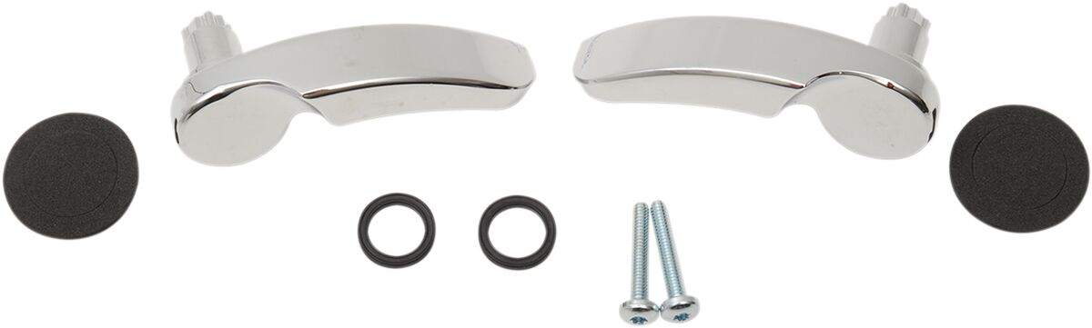 Drag Specialties Replacement Saddlebag Lid Handle Kit Chrome / Silver