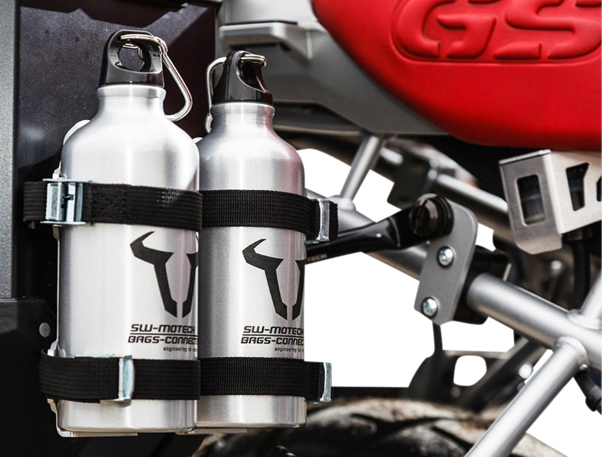 SW-Motech Stainless Steel Bottle Set Silver For Trax Side Cases | Vendor No ALK.00.165.30800/S