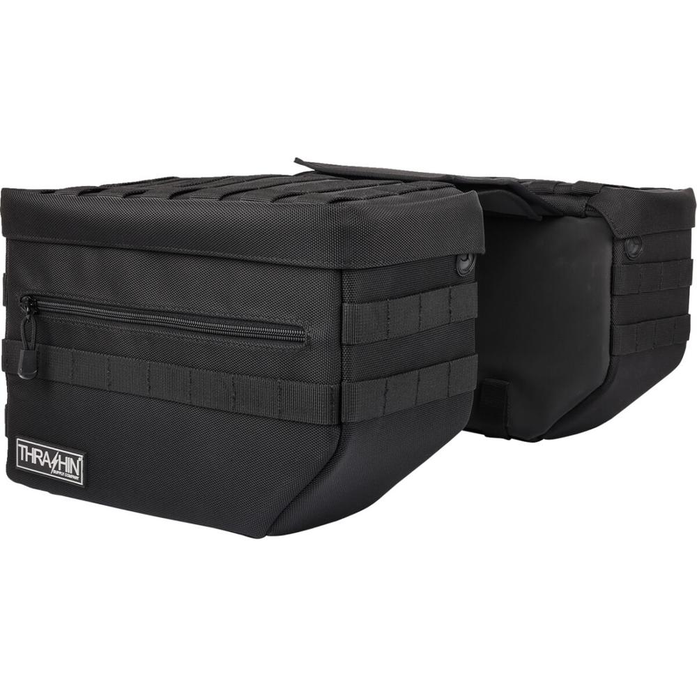 Thrashin Supply Company Escape V2 Saddlebag Black - FREE UK Shipping, FREE 365 Day Returns | Moto Central