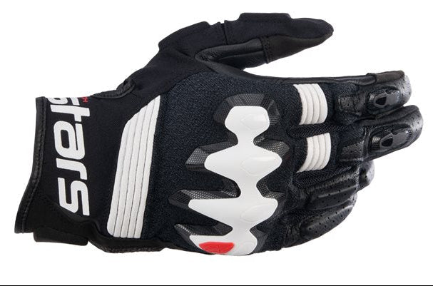 Alpinestars Halo Leather Gloves Black / White - FREE UK Shipping, FREE 365 Day Returns | Moto Central