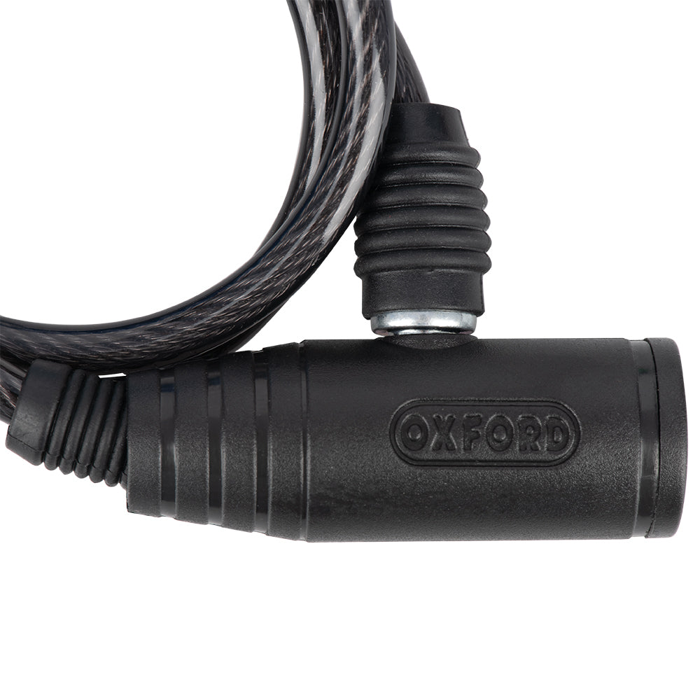 Oxford Bumper Cable Lock Smoke - 600 mm x 6 mm - FREE UK Shipping, FREE 365 Day Returns | Moto Central