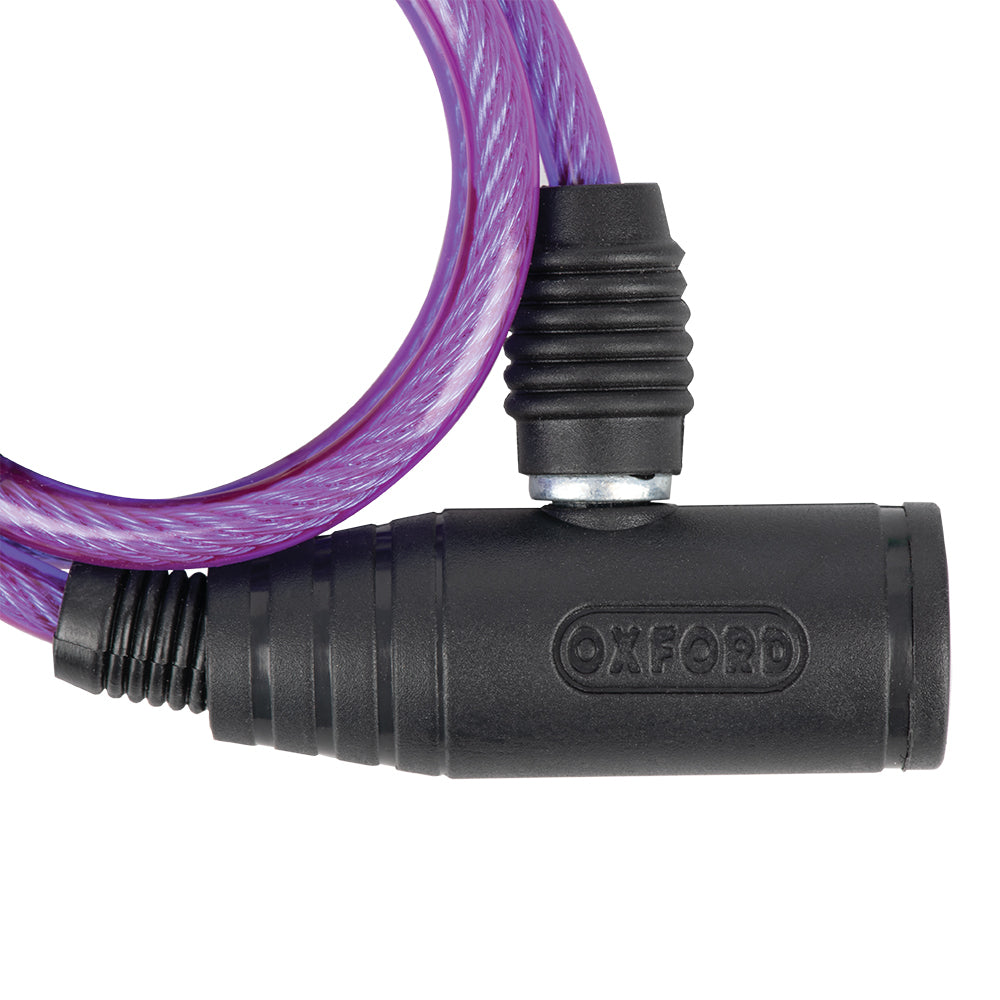 Oxford Bumper Cable Lock Purple - 600 mm x 6 mm