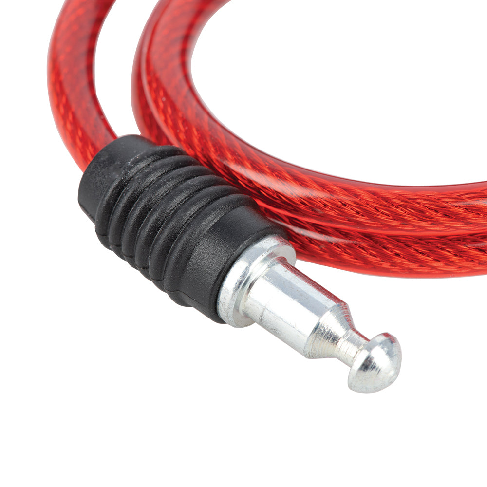 Oxford Bumper Cable Lock Red - 600 mm x 6 mm - FREE UK Shipping, FREE 365 Day Returns | Moto Central