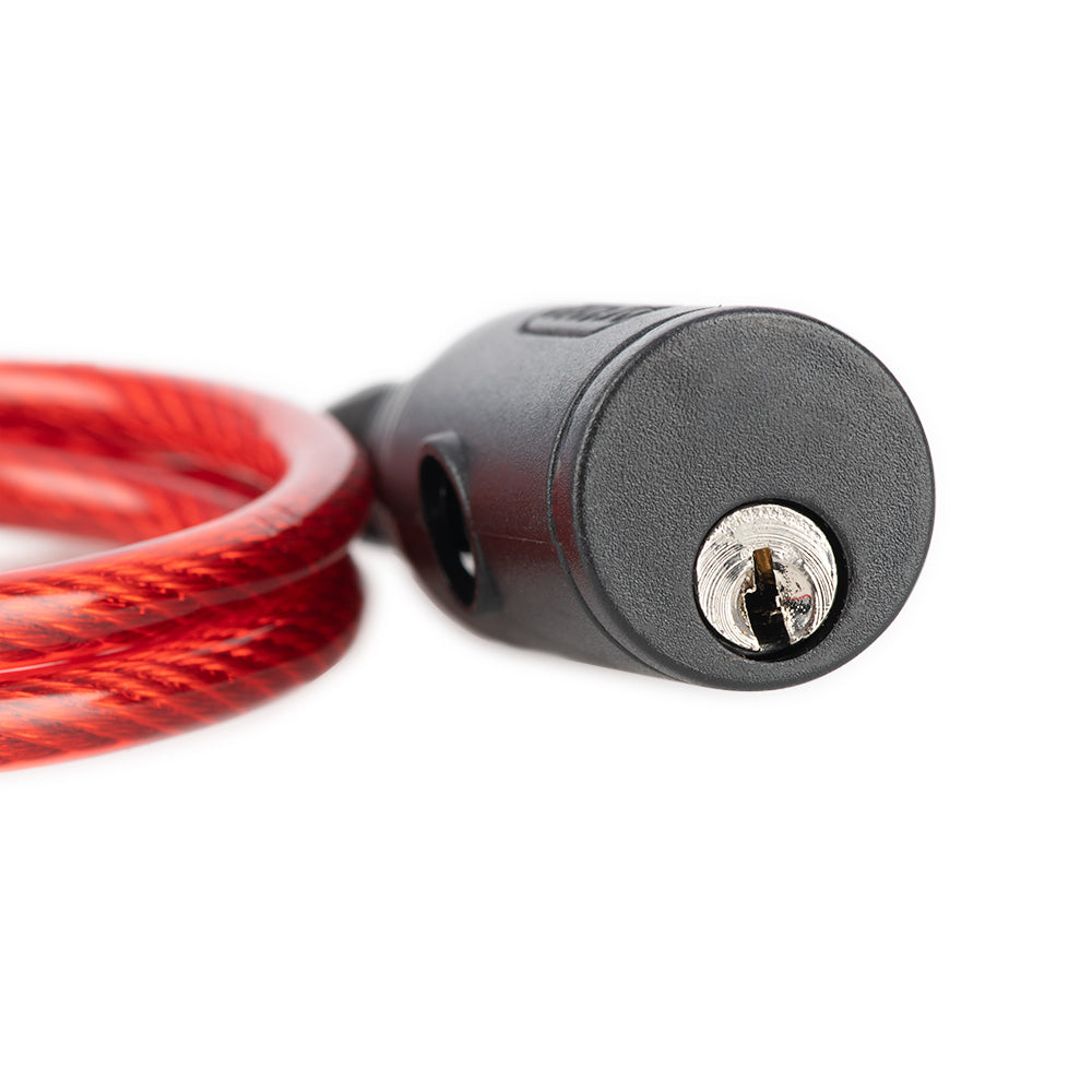 Oxford Bumper Cable Lock Red - 600 mm x 6 mm - FREE UK Shipping, FREE 365 Day Returns | Moto Central