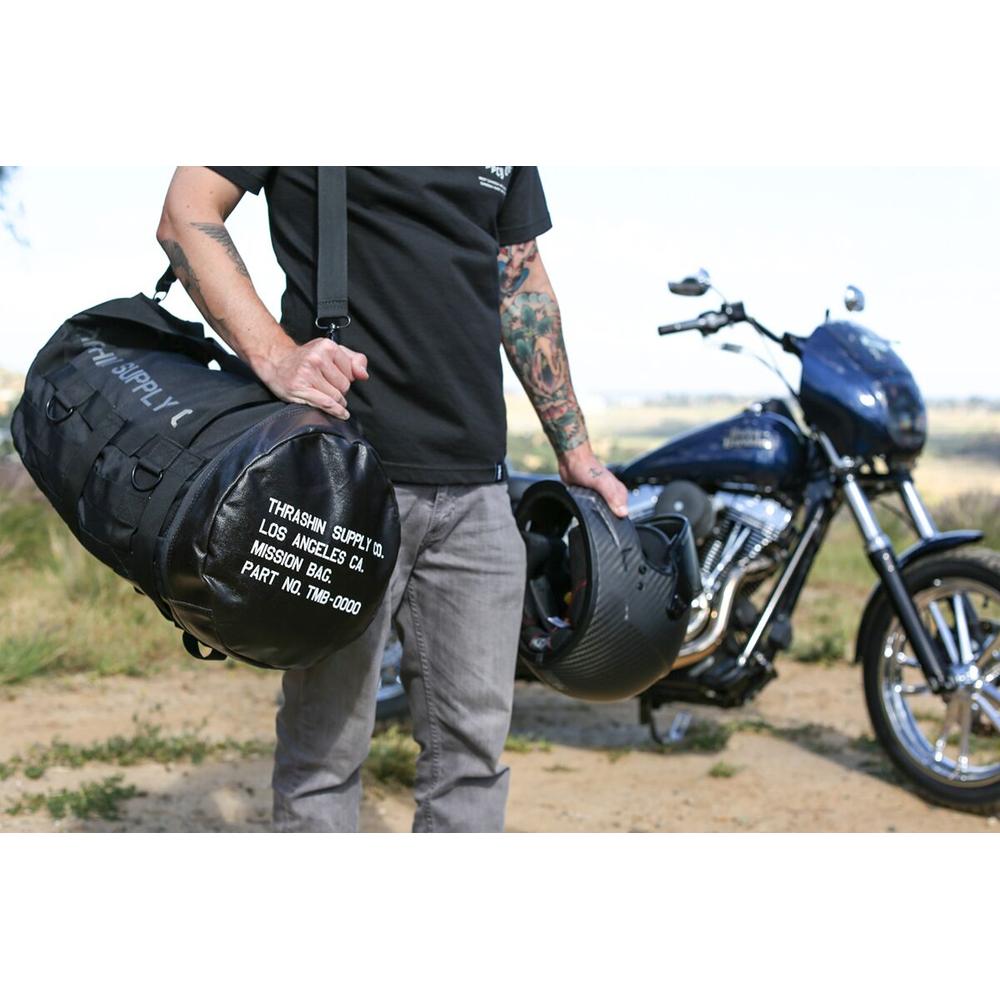 Thrashin Supply Company Mission Duffle Bag Black - FREE UK Shipping, FREE 365 Day Returns | Moto Central