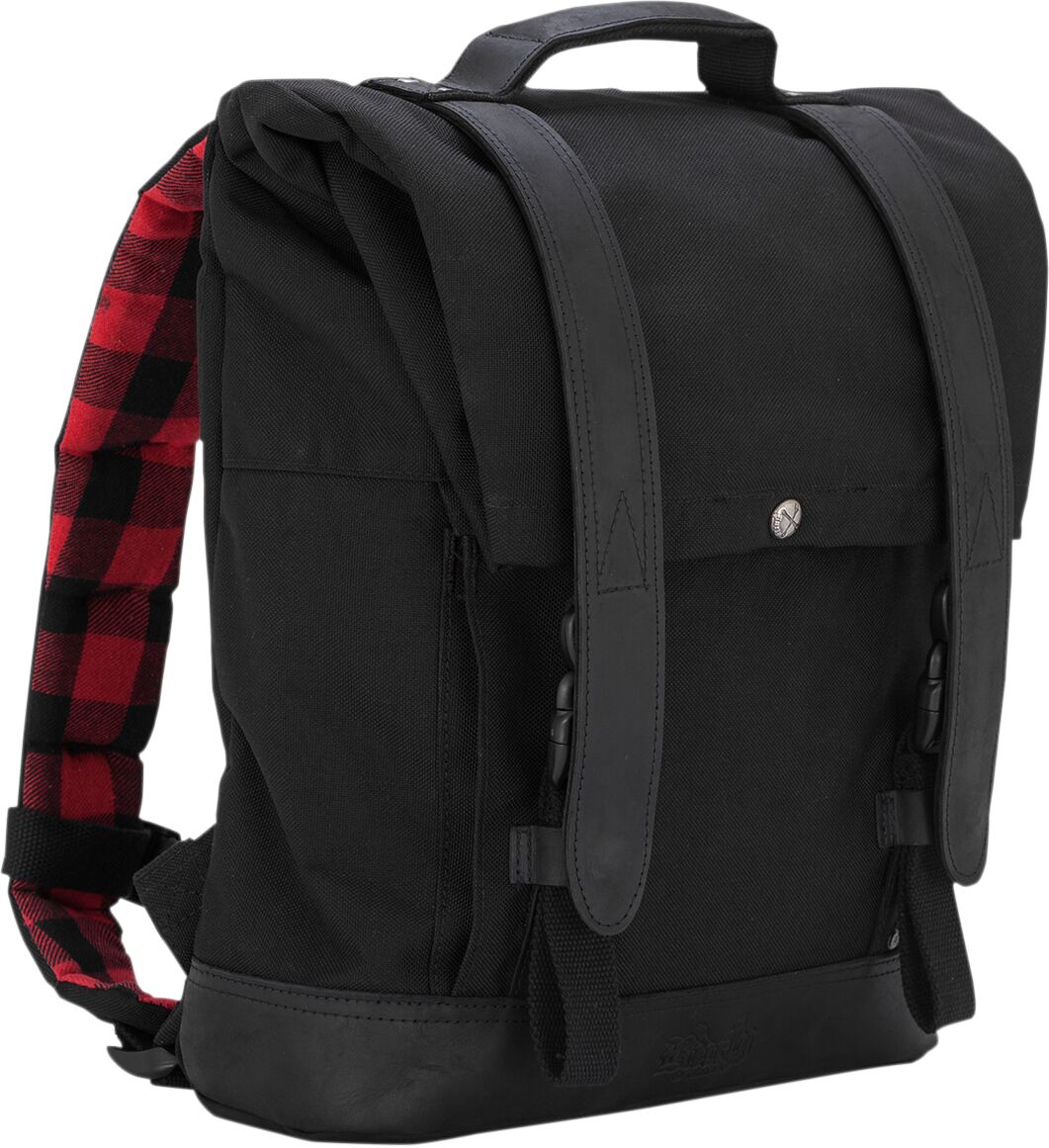 Burly Voyager Roll Top Backpack Black