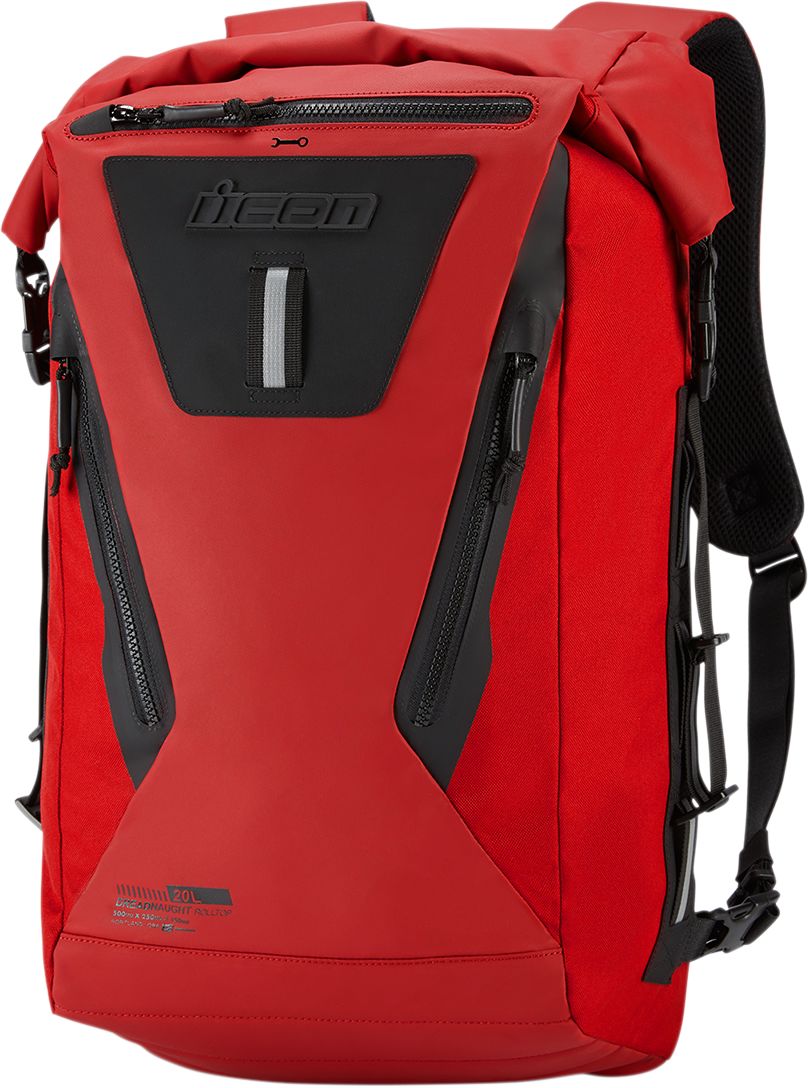 Icon Dreadnaught Roll Top Backpack Red