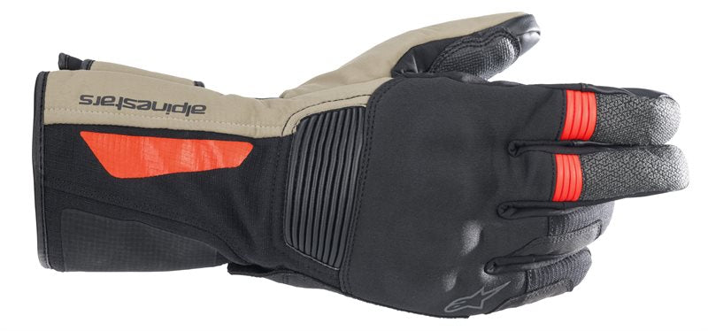 Alpinestars Denali Aerogel Drystar Gloves Black / Dark Khaki / Fluo Red