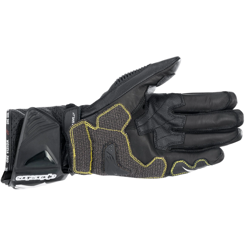 Alpinestars GP Tech V2 Leather Gloves Black / White - FREE UK Shipping, FREE 365 Day Returns | Moto Central