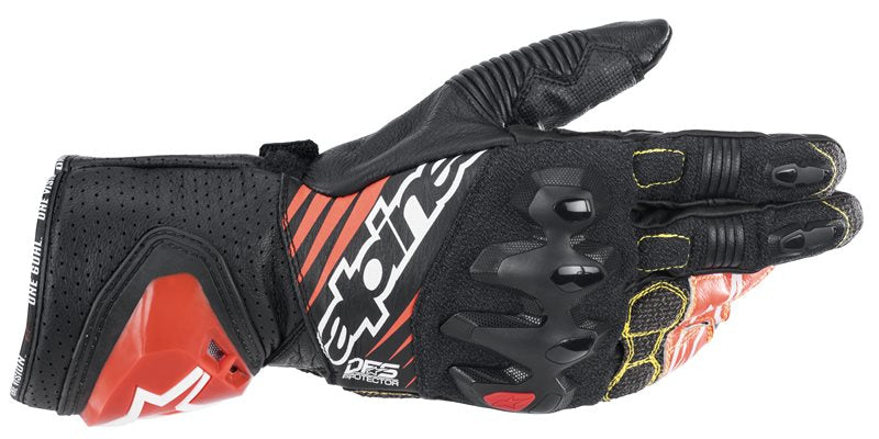 Alpinestars GP Tech V2 Gloves Black / White / Fluo Red