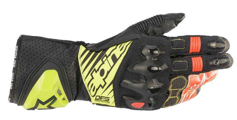 Alpinestars GP Tech V2 Gloves Black / Fluo Yellow / White / Fluo Red