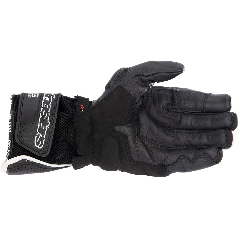 Alpinestars SP-8 V3 Air Leather Gloves Black / White / Bright Red - FREE UK Shipping, FREE 365 Day Returns | Moto Central