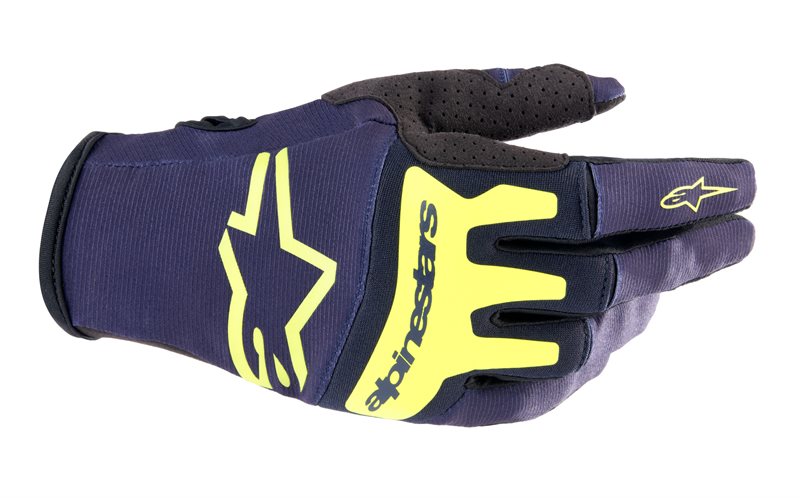 Alpinestars Techstar Gloves Night Navy / Fluo Yellow