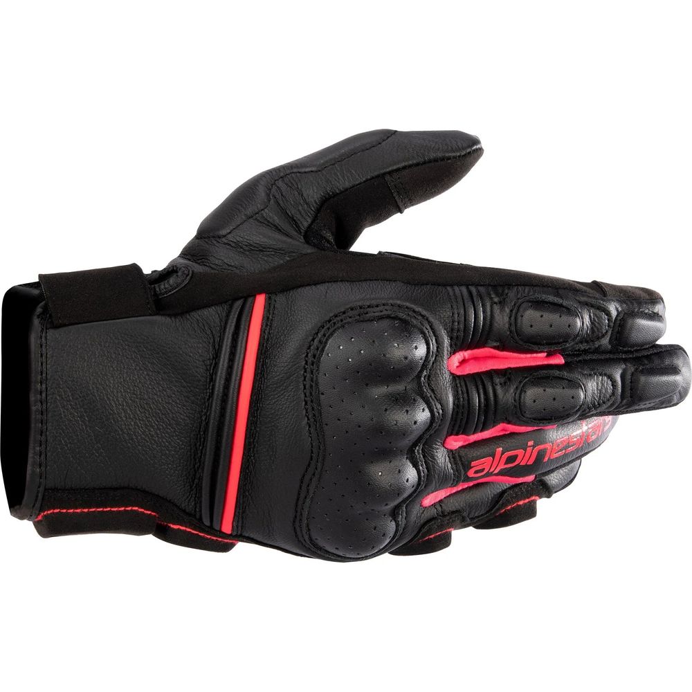 Alpinestars Stella Phenom Ladies Leather Gloves Black / Diva Pink