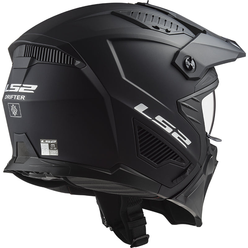 LS2 OF606 Drifter ECE 22.06 Open Face Helmet Solid Matt Black