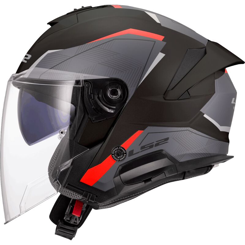 LS2 OF618 Verso 2 Open Face Helmet Air Black / Red