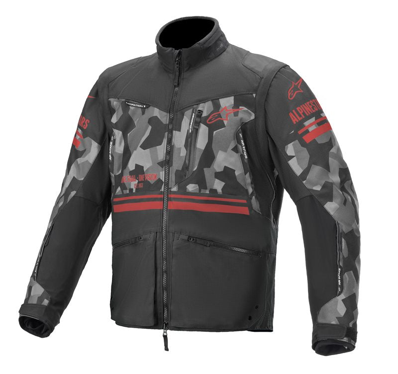 Alpinestars Venture R Jacket Grey Camo / Fluo Red