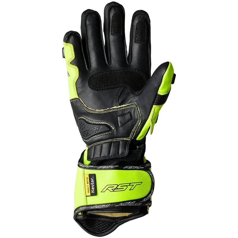 RST Tractech Evo 4 CE Gloves Neon Yellow / Black / Black - FREE UK Shipping, FREE 365 Day Returns | Moto Central