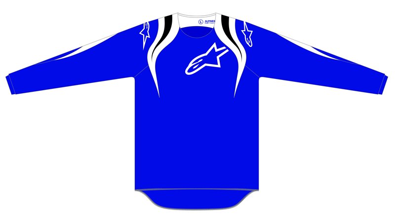 Alpinestars Fluid Narin Jersey Blue Ray / White