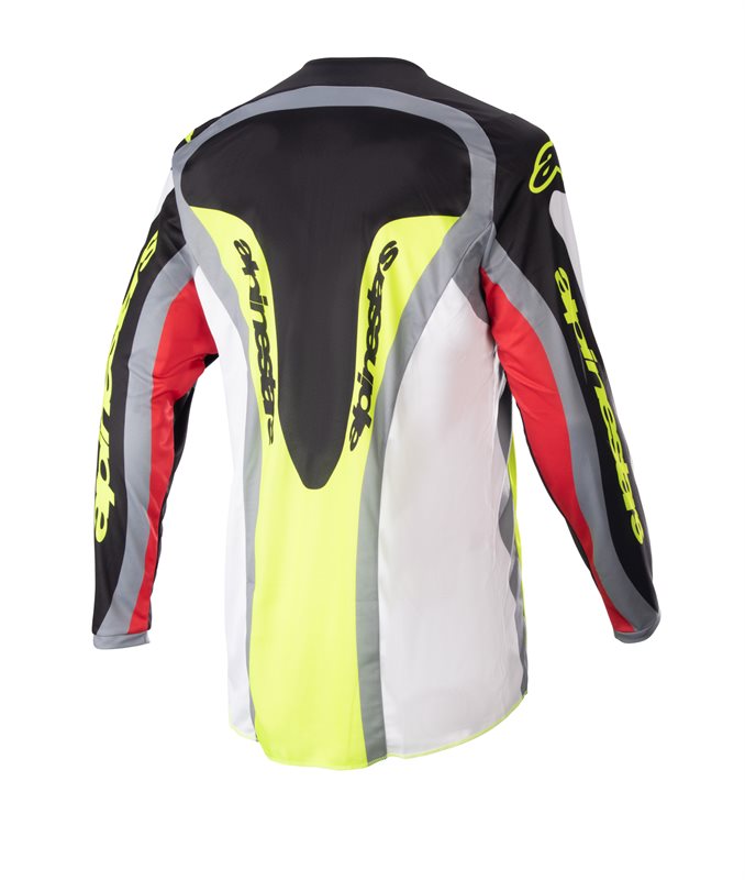 Alpinestars Fluid Agent Jersey Black / Mars Red / Fluo Yellow